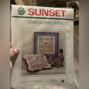 vintage Sunset My True Love Gave To Me Counted Cross Stitch Kit number 2917